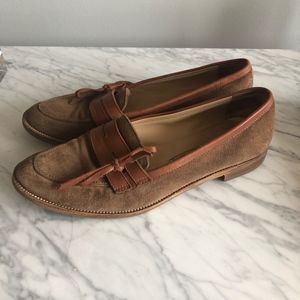 Manolo Blahnik Suede and Leather Loafers